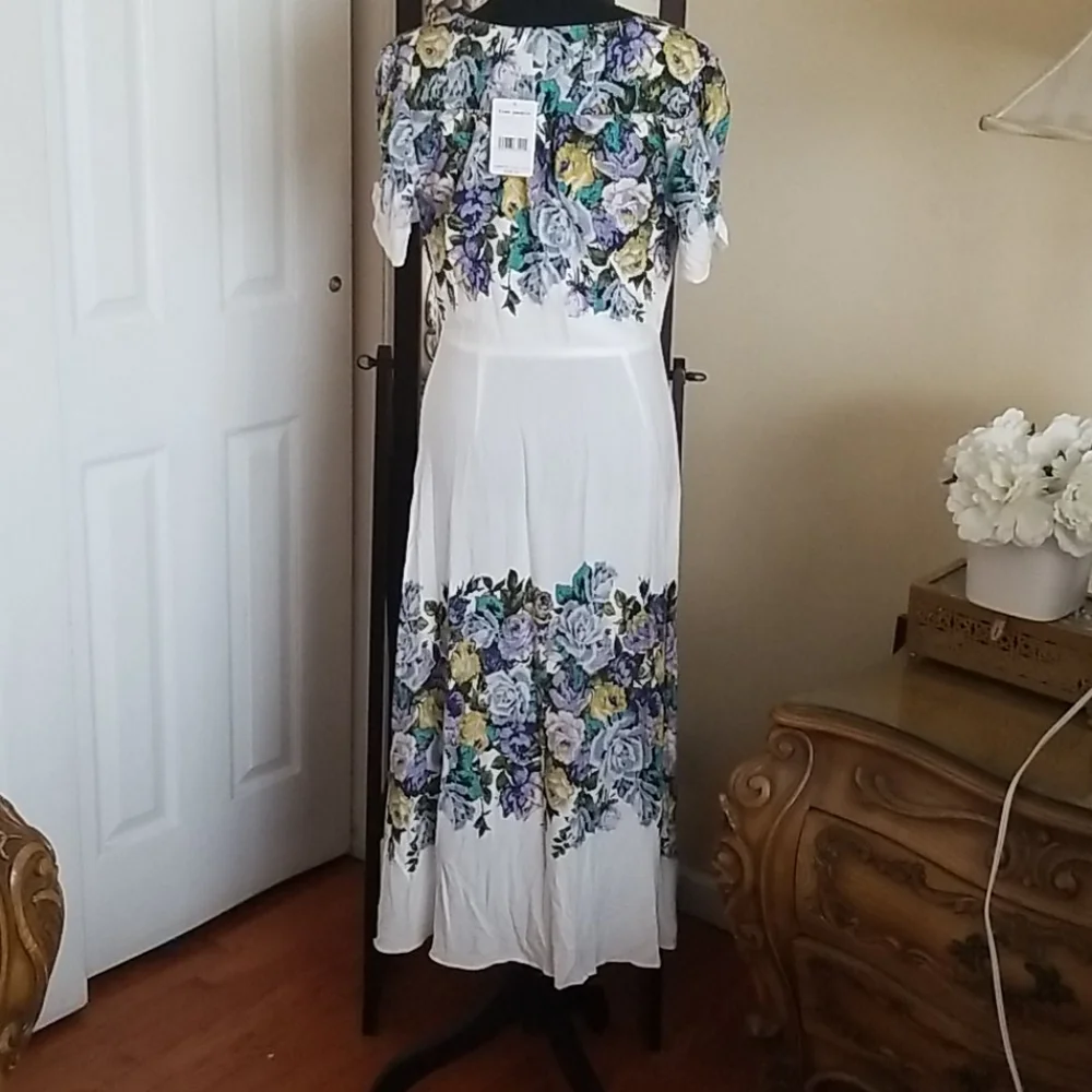 NWT Free People Ivory Floral Dress - Picture 7 of 8